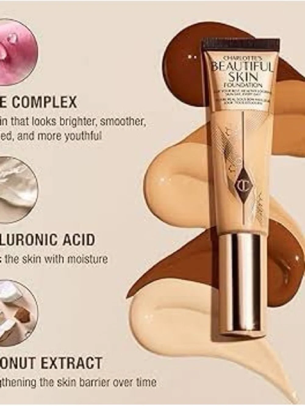 Charlotte Tilbury BEAUTIFUL SKIN FOUNDATION 7 warm Chaud
